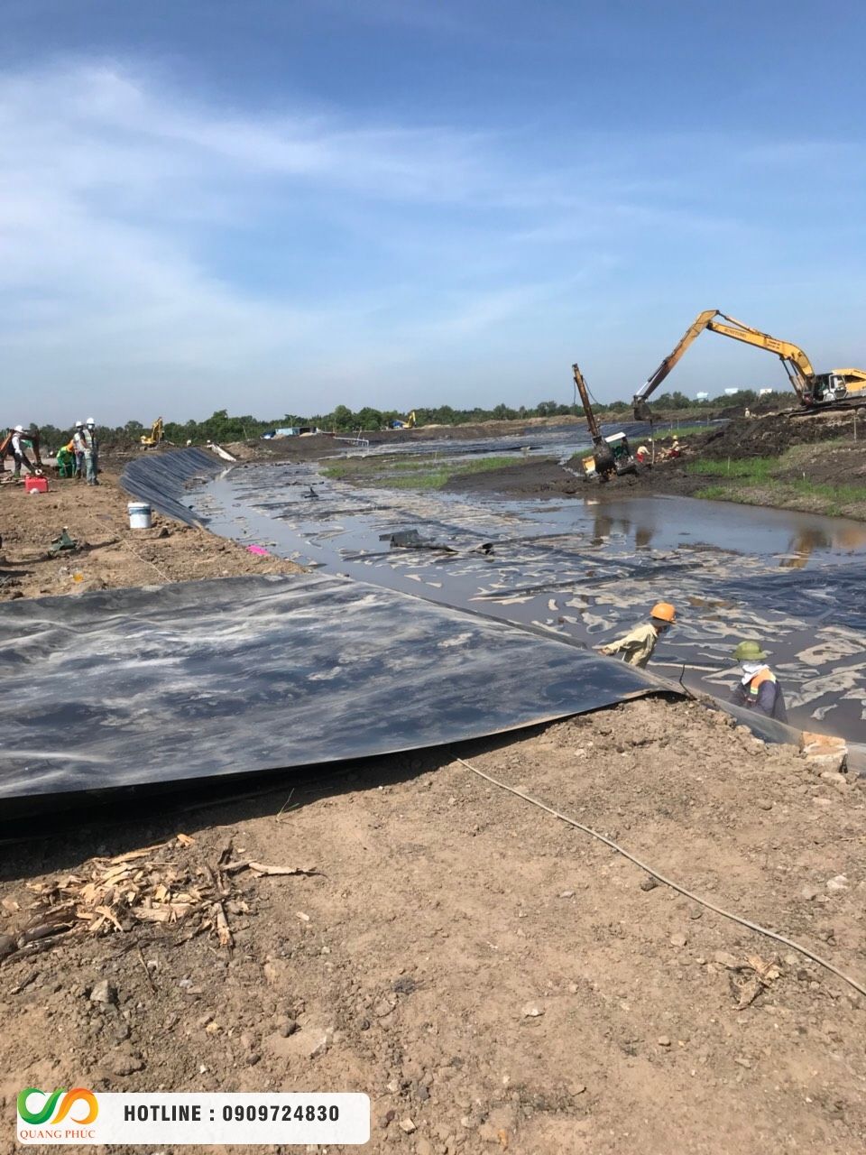 Chọn mua màng chống thấm HDPE, thi công bạt HDPE chọn Môi Trường Quang Phúc