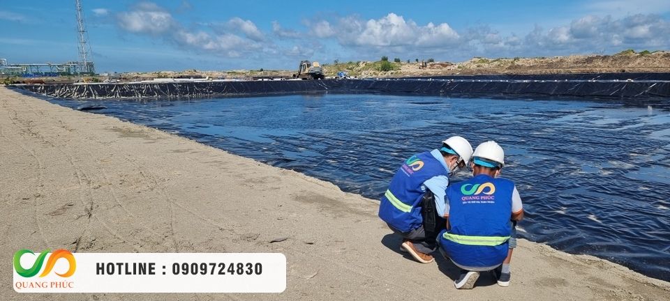 Chọn mua màng chống thấm HDPE, thi công bạt HDPE chọn Môi Trường Quang Phúc
