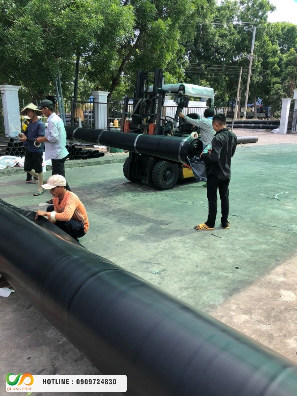 Chọn mua màng chống thấm HDPE, thi công bạt HDPE chọn Môi Trường Quang Phúc