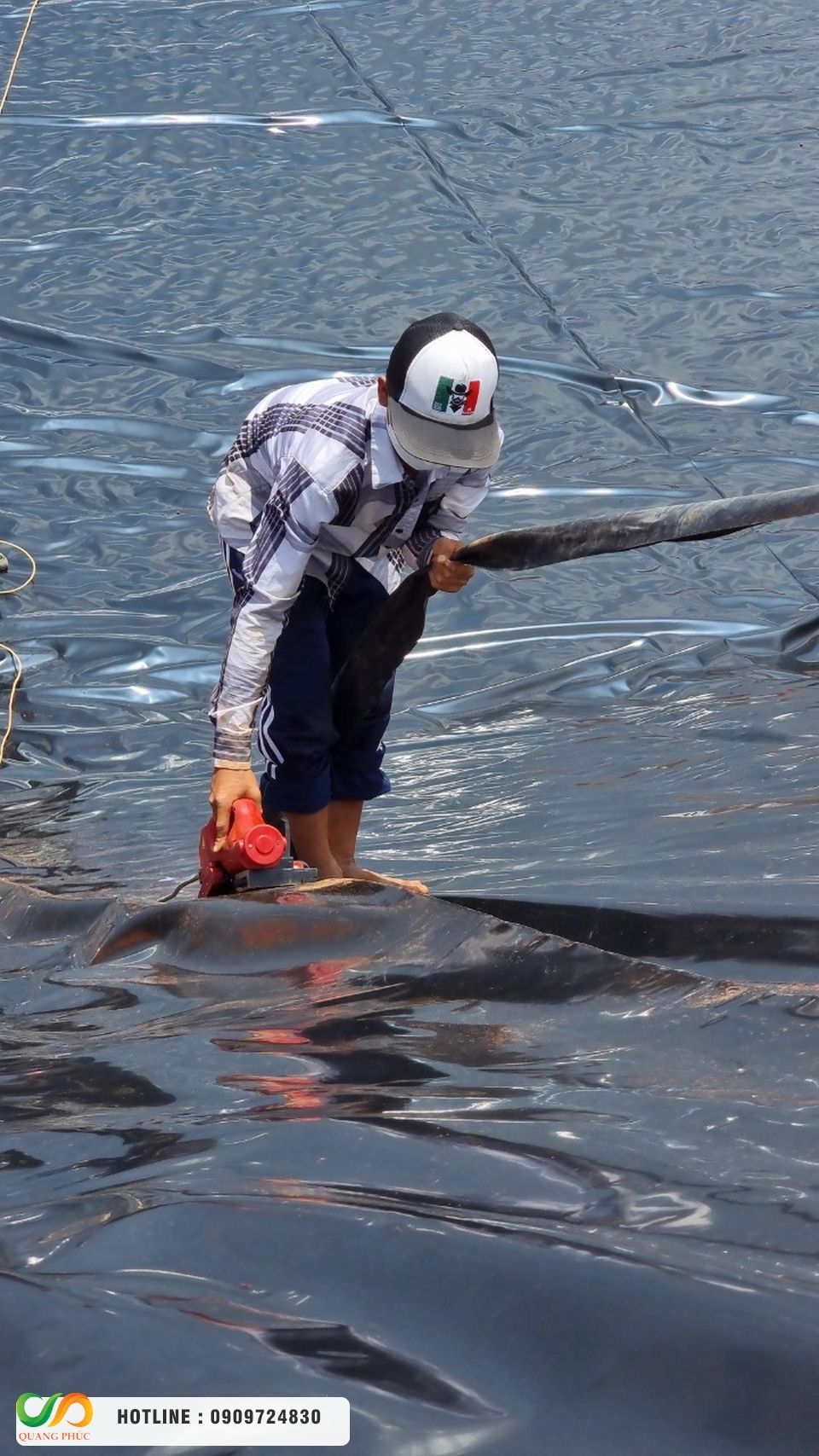 Chọn mua màng chống thấm HDPE, thi công bạt HDPE chọn Môi Trường Quang Phúc